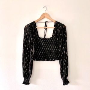 Free People Smocked Blouse